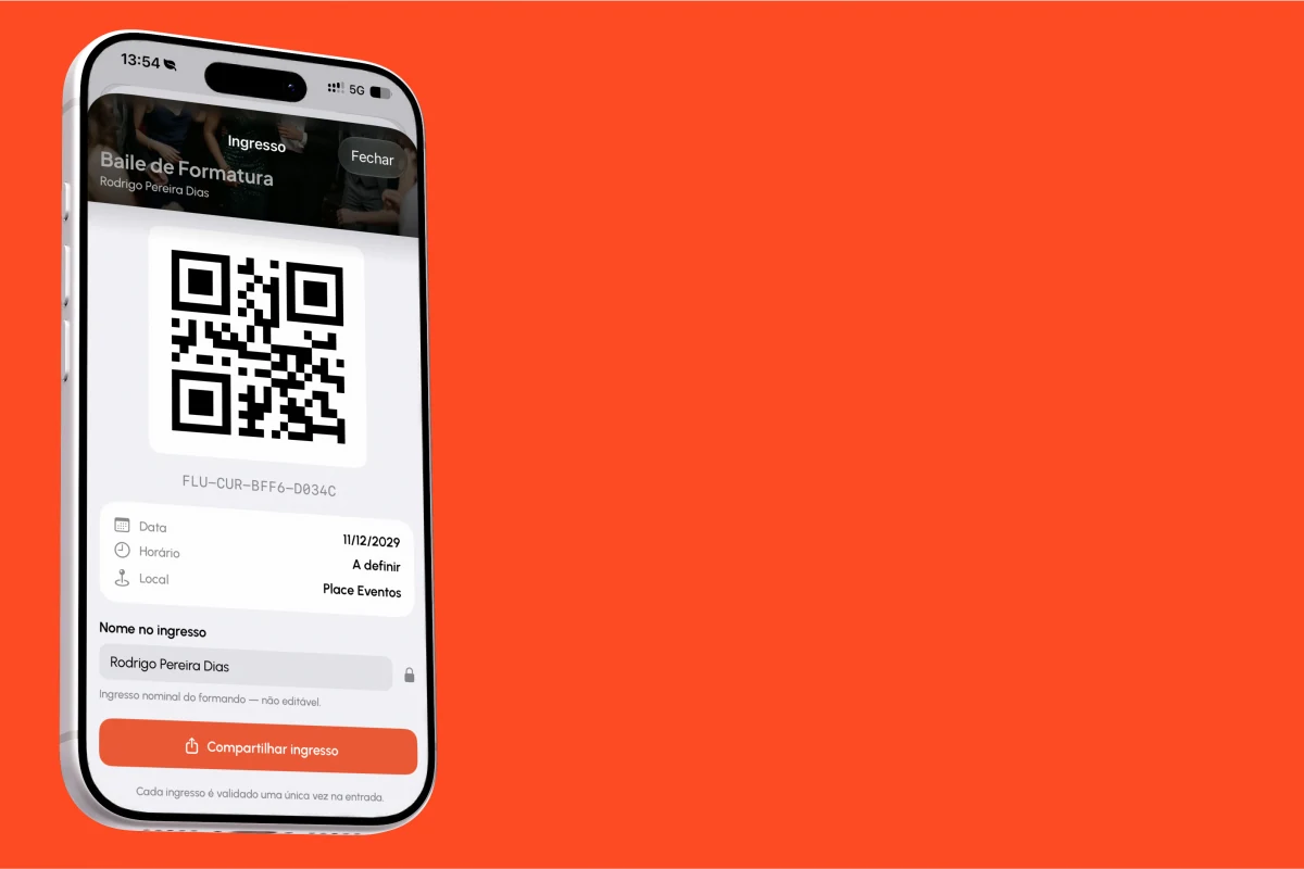 Ingresso com QR preview